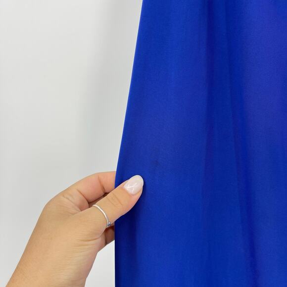 MISA Los Angeles | Thora Dress in Cobalt Blue Venezia Jersey One Shoulder Maxi M - Picture 8 of 14